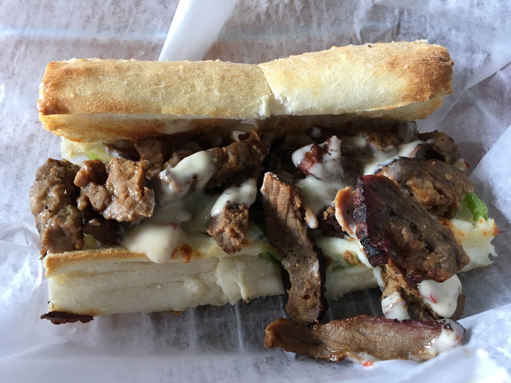 Garlic Parmesan Steak Sandwich